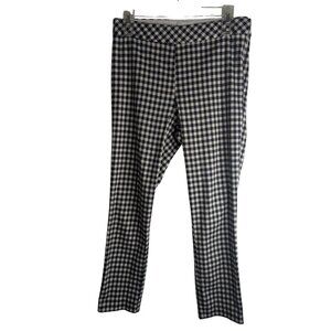 H&M Gingham Stretchy Pants US 10 Slim Fit Corp Core Style Career Preppy Capsule
